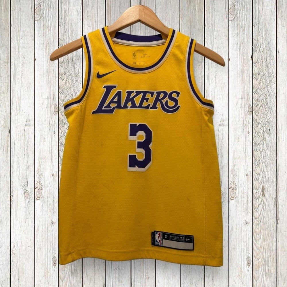 Nike NBA Los Angeles Lakers Anthony Davis #3 Youth Small Swingman Jersey Dri-FIT